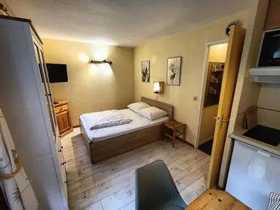 a bathroom with a shower and a sink at Nice & cozy apartment facing the gondola - LA BOULE DE NEIGE 112 in Les Contamines-Montjoie