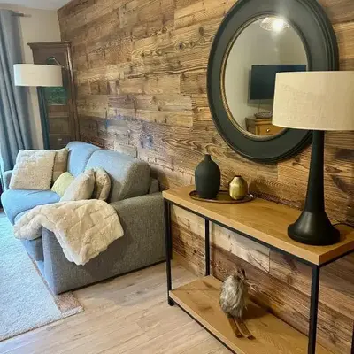 Appartement style chalet avec grande terrasse et parking prive