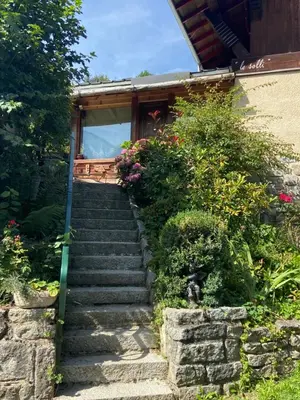 a set of stairs leading up to a house at Le Solli in Saint-Gervais-les-Bains
