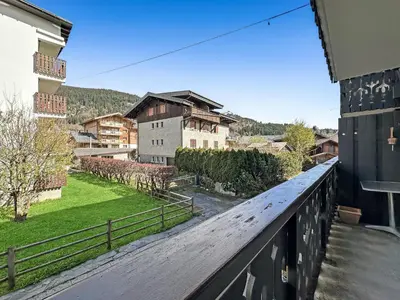 a view from the balcony of a house at CA116 Studio 4 Pers centre des Carroz in Les Carroz d'Araches
