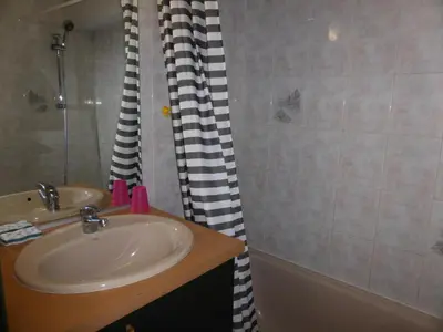 a bathroom with a sink and a shower at Chalets Alpages - Chalets Alpages 4 MAE-6417 in Les Houches