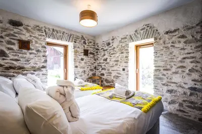 a bathroom with a sink and a toilet at Chalet Léandre in Les Houches