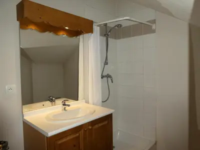 a bathroom with a sink and a shower at Résidence Le Grand Panorama - Grand Panorama 514 MAE-5204 in Saint-Gervais-les-Bains