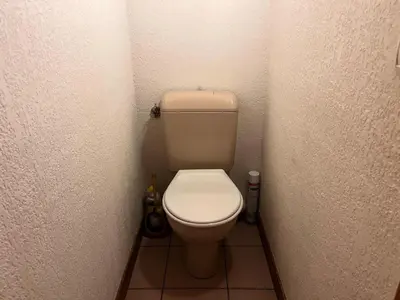 a small bathroom with a toilet in a stall at Résidence Les Jardins Alpins - Jardins Alpins B29 MAE-5209 in Saint-Gervais-les-Bains