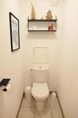a bathroom with a toilet and a shelf on the wall at Résidence Le Grand Panorama - Grand Panorama 416 MAE-5261 in Saint-Gervais-les-Bains