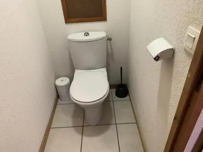 a white toilet in a bathroom with a roll of toilet paper at Résidence Le Grand Panorama - Grand Panorama 402 MAE-5297 in Saint-Gervais-les-Bains