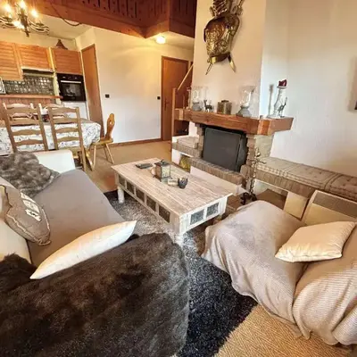 Appartement cosy à Megève: 3 pièces + mezzanine