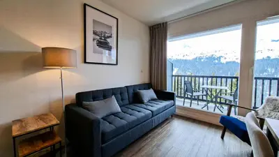 a map of the ski resort at the alps at Résidence Les Pleiades - Appartement lumineux · Centre station · Balcon MAE-7393 in Flaine