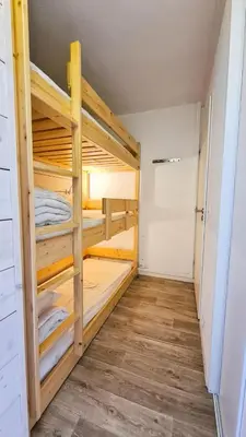 a small room with bunk beds in it at Résidence La Petite Ourse - Studio neuf · Centre station · Balcon MAE-7402 in Flaine