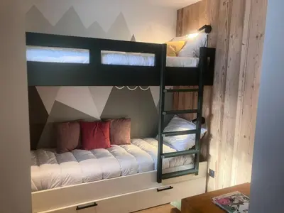 a bunk bed room with two bunk beds at Résidence Les Planes - Planes 2 MAE-5206 in Saint-Gervais-les-Bains