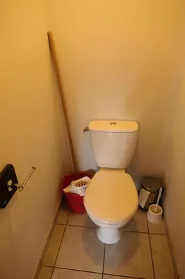 a bathroom with a white toilet in a corner at Résidence Les Fermes De Saint Gervais - Fermes de Saint Gervais B20 MAE-5220 in Saint-Gervais-les-Bains