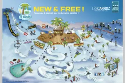 a game of new free with an island in the water at GREEN APPLE CARROZ Duplex WIFI Garage Balcon-Sud Vue Montagne in Les Carroz d'Araches