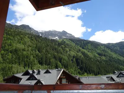 a view of a mountain from a house at Studio L'Enclave I et J-28 by Interhome in Les Contamines-Montjoie