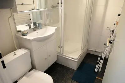 a bathroom with a toilet and a shower and a sink at Résidence Jaspe - Jaspe 1123 MAE-2444 in Saint-Gervais-les-Bains