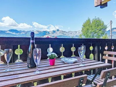 a building with snow on the ground in front of it at Apartment Pointe des aravis B13 by Interhome in Saint-Gervais-les-Bains