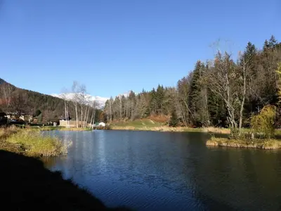a view of a lake with trees in the background at Résidence Prarion 1 - Prarion 2 MAE-4874 in Les Houches