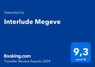 a blue rectangle with the text applicable to inflatable mezve at Interlude Megeve in Megève