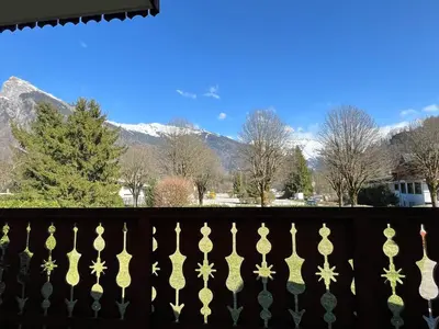 a view from a balcony with mountains in the background at Grand T3 avec cabine - 6 à 8 pers. - Samoëns - FR-1-629-4 in Samoëns