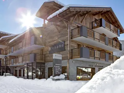 a ski lodge with snow in front of it at Charmant T3 au cœur de Samoëns avec jardin, parking et proche ski-bus - FR-1-624-16 in Samoëns