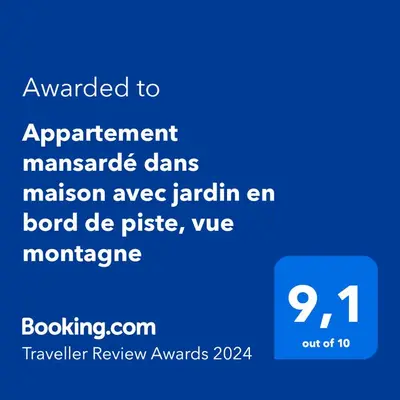 a screenshot of a phone with the text upgraded to appointmentamicamicumsamsmission at Logement mansardé dans maison avec jardin en bord de piste, vue montagne in Les Houches
