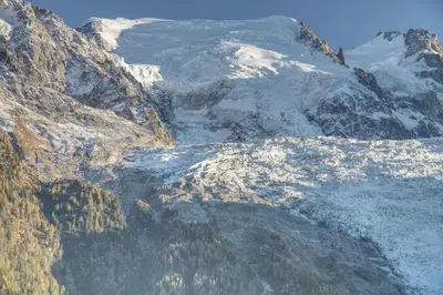 an aerial view of a mountain with snow on it at Gaillands North in Chamonix-Mont-Blanc