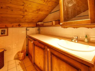 a bathroom with a sink and a mirror at Duplex 10 pers. au pied des pistes à Morillon - FR-1-642-2 in Morillon