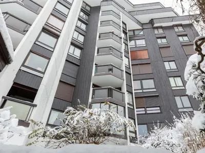 a building with snow in front of it at Apartment Le Beau Site by Interhome in Chamonix-Mont-Blanc