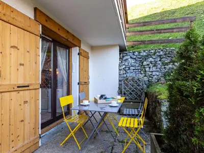 a bathroom with a sink and a tub and a bath tub at Studio Rubis by Interhome in Saint-Gervais-les-Bains