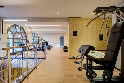 a gym with treadmills and a treadmill at La Cordee 623-Luxury apartment with mountain view and SPA in Chamonix-Mont-Blanc