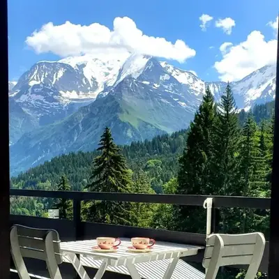 Appartement Saint Gervais les Bains piscine et vue imprenable Mont Blanc