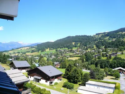 an aerial view of a small village in the mountains at Résidence Princesse En Etraz Narcisse - Princesse en Etraz N34 MAE-2284 in Combloux