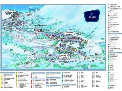 a map of the disneyland resort at Studio rénové 4 pers · Centre Flaine · Balcon Sud - FR-1-425-176 in Flaine