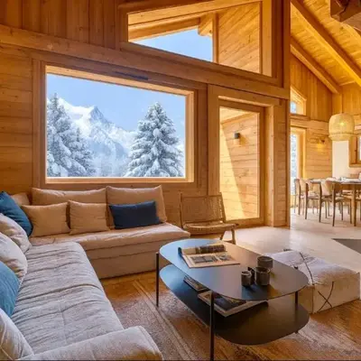 Sublime Semi Detached Chalet Facing The Mont Blanc