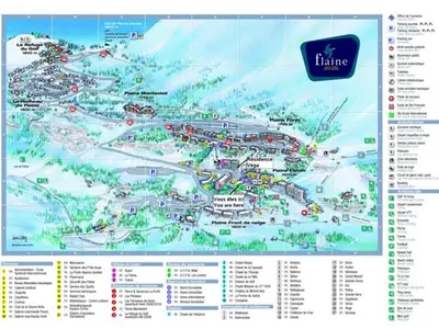 a map of the disneyland resort at Studio lumineux proche des pistes avec balcon - FR-1-425-169 in Arâches-la-Frasse