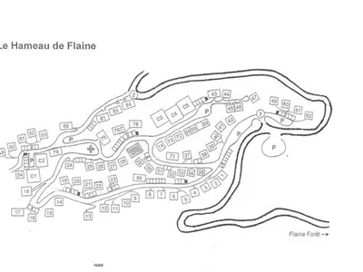 a plan of a rancher site plan at Duplex Confortable 3P - 6/8 Pers - Balcon - FR-1-425-127 in Arâches-la-Frasse