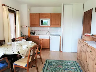 a bathroom with a sink and a shower at 3 Pièces au pied des pistes pour 4 personnes à Morillon - FR-1-815-84 in Morillon