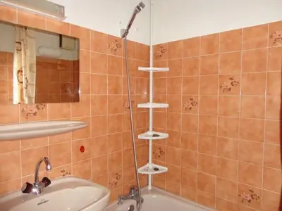 a bathroom with a sink and a shower at 3 pièces familiales, 4 pers, garage, centre des Carroz - FR-1-572-75 in Arâches-la-Frasse