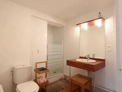 a bathroom with a toilet and a sink and a shower at 3 Pièces 6 Pers, Proche Pistes & Centre, Balcon Sud, Parking, Non-Fumeur - FR-1-572-158 in Arâches-la-Frasse