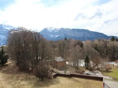 a view of the mountains from a house at Studio 4 pers. proche pistes et commerces, balcon, parking - FR-1-572-131 in Arâches-la-Frasse