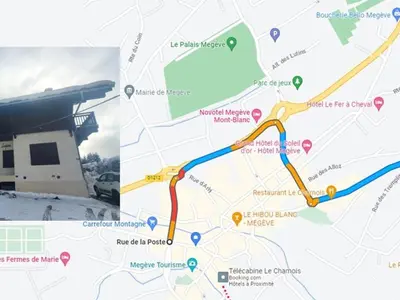 a map of the route of a train at Appartement lumineux 2 chambres proche centre, animaux admis, parking, WiFi - FR-1-453-296 in Megève