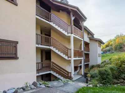a large building with balconies on the side of it at Apartment Aiguilles du Midi by Interhome in Saint-Gervais-les-Bains