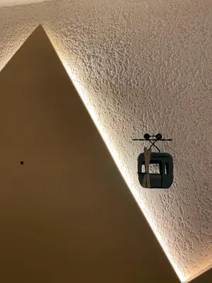 a helicopter hanging from the ceiling of a room at Studio - Le D2 du Grand Tetras in Samoëns