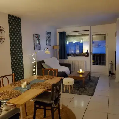 Studio avec petit balcon et cheminée - Grand Massif