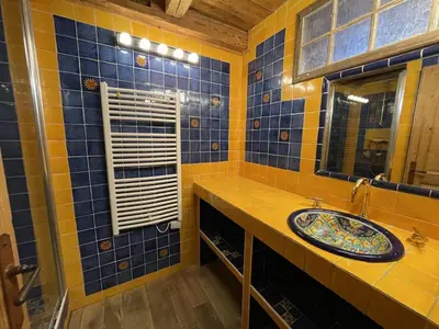 a bathroom with a sink and a mirror at Appartement Cosy 3 Chambres, Centre-Ville, Proche Pistes, Parking, Wifi - FR-1-572-273 in Arâches-la-Frasse