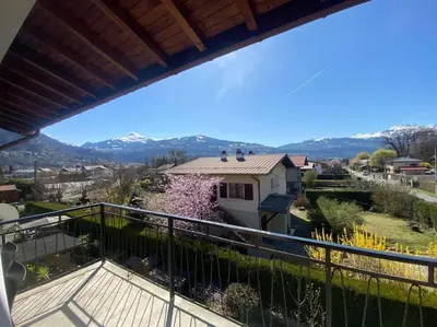 a view from the balcony of a house at Logement entier dans maison - Passy - 6 personnes in Passy